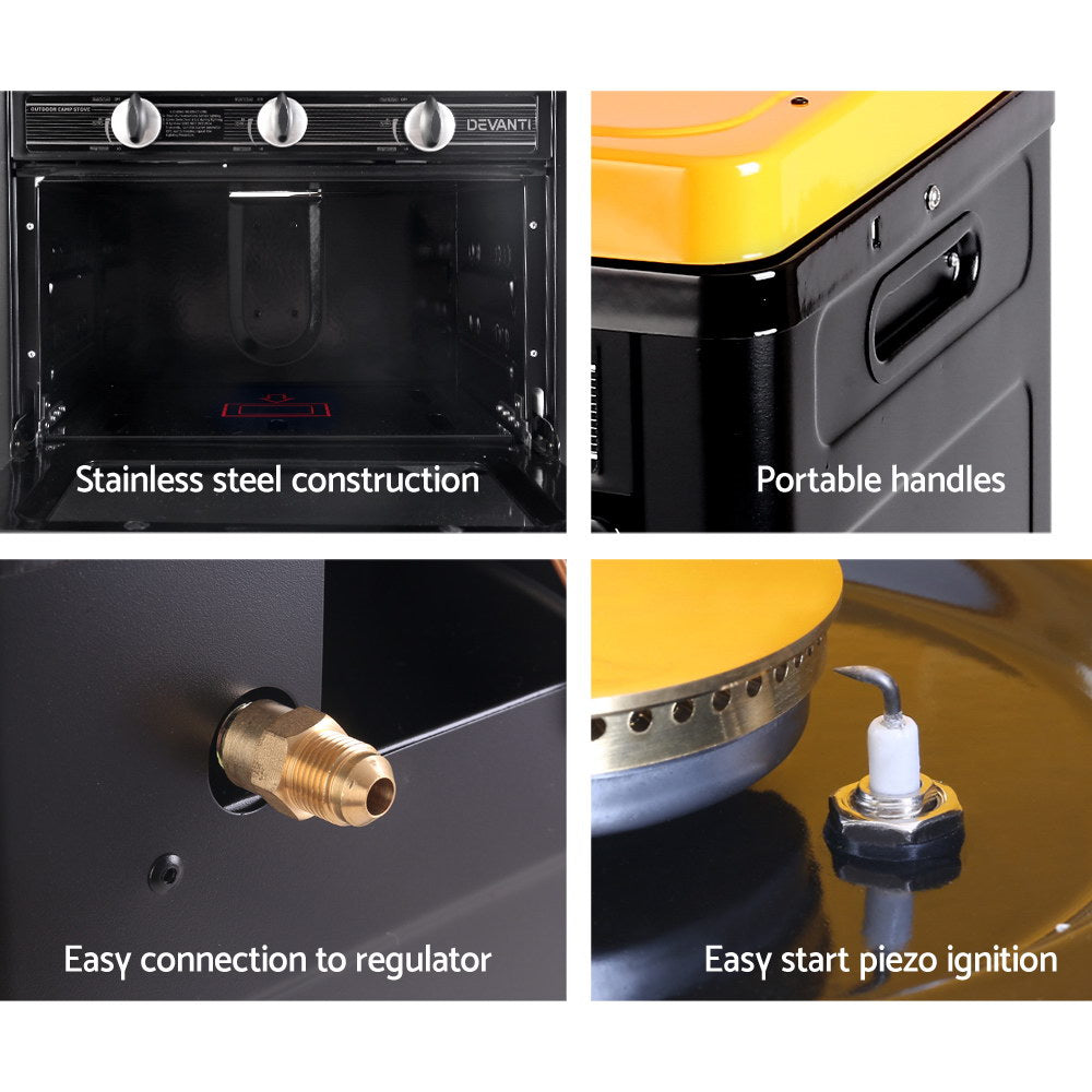 Portable Gas Oven LPG Black