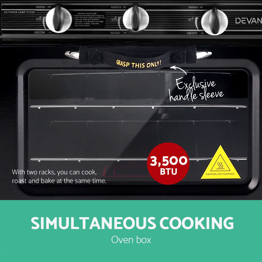 Portable Gas Oven LPG Black