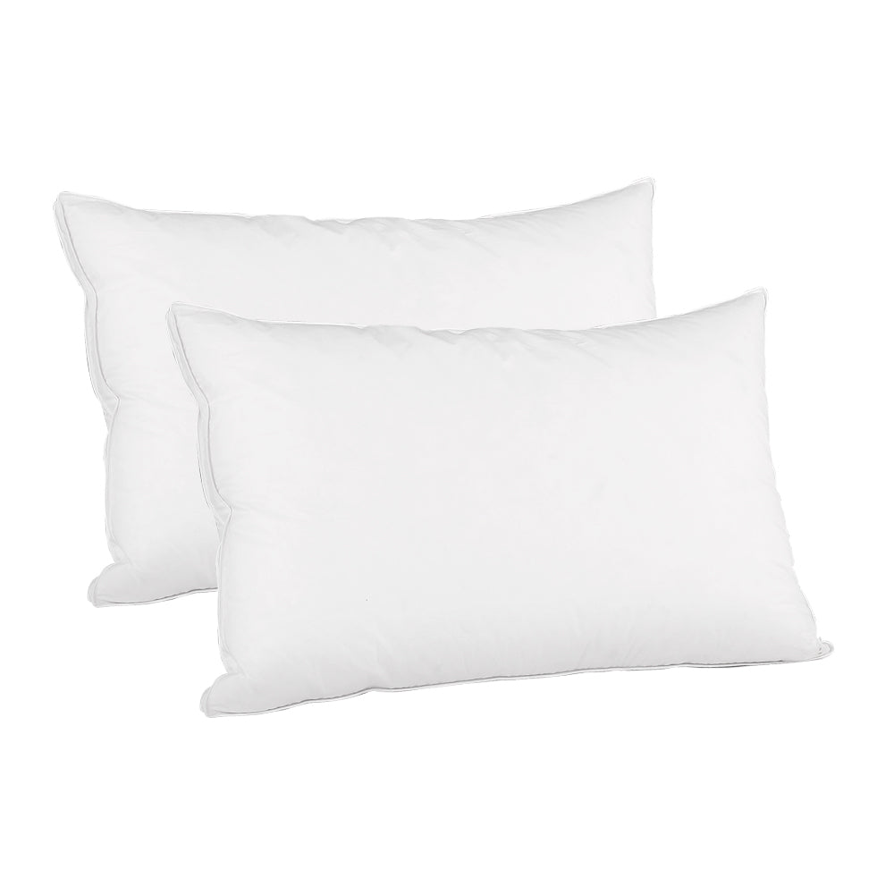 Goose Feather Down Pillow Luxury Twin Pack