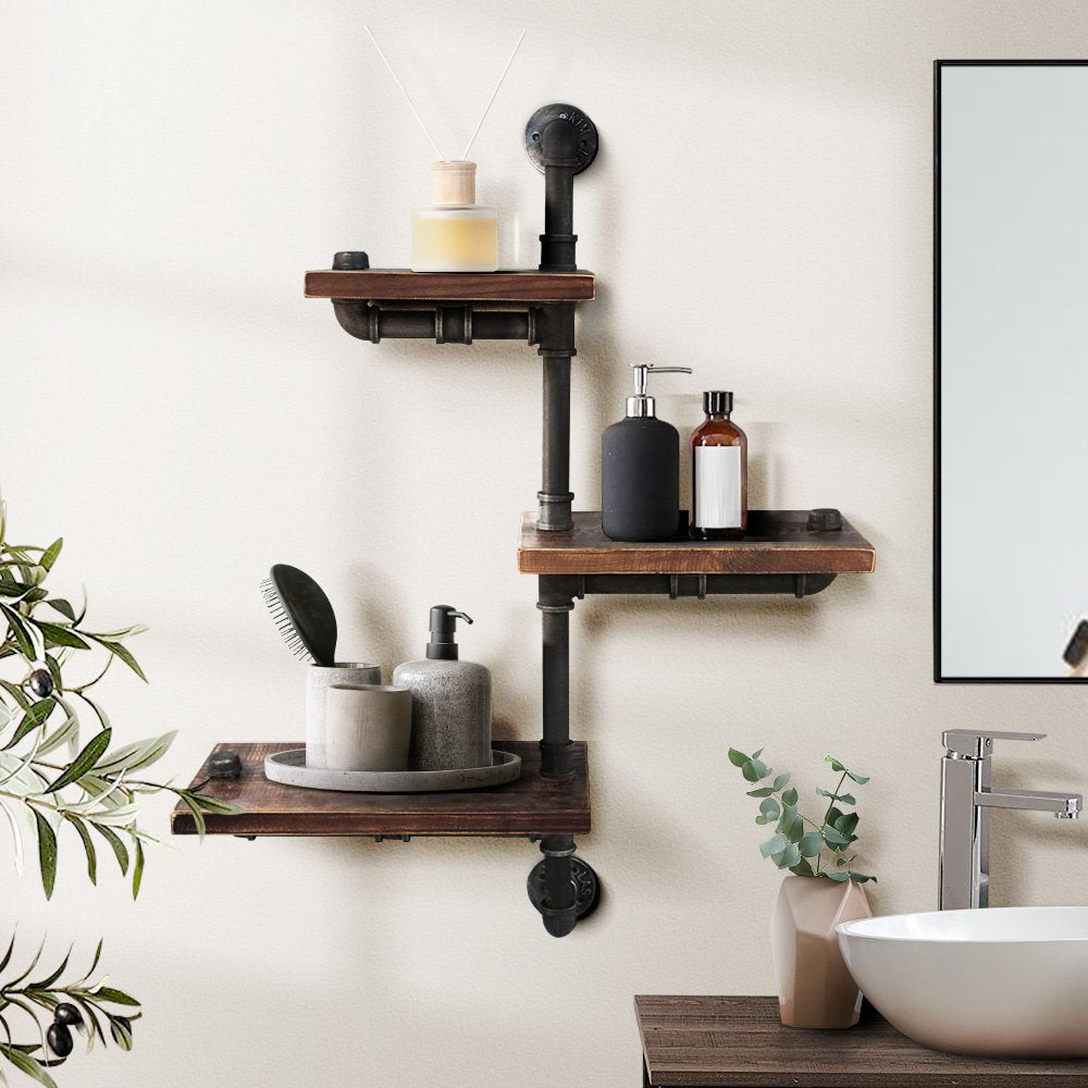 Floating DIY Pipe Shelf 3 Tiers - IVAN
