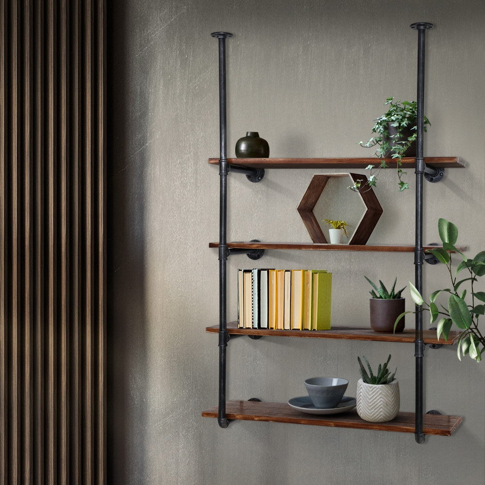Bookshelf DIY Pipe Shelf 4 Tiers - INGE