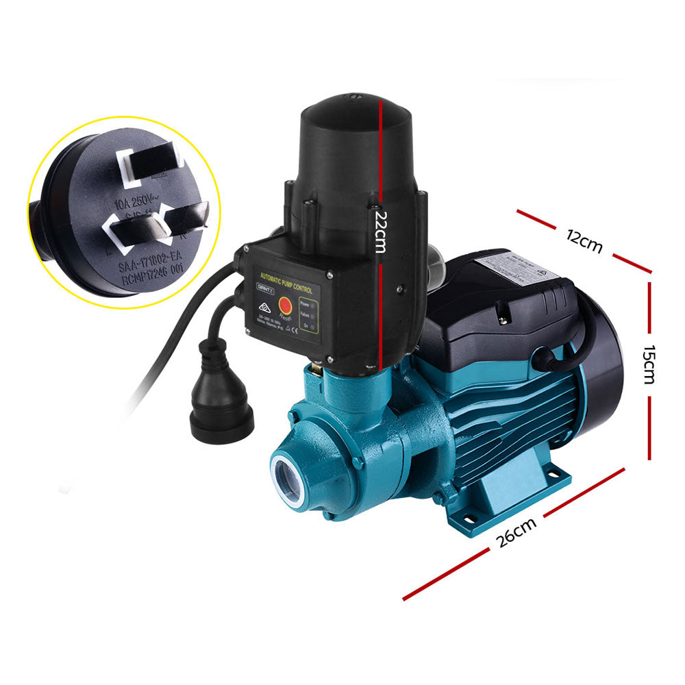 Peripheral Water Pump Garden Boiler Car Wash Auto Irrigation QB60 Black