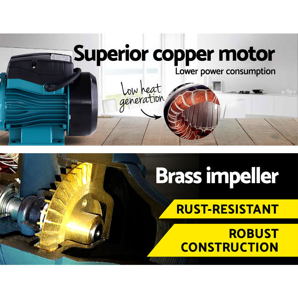 Peripheral Water Pump Garden Boiler Car Wash Auto Irrigation QB60 Black