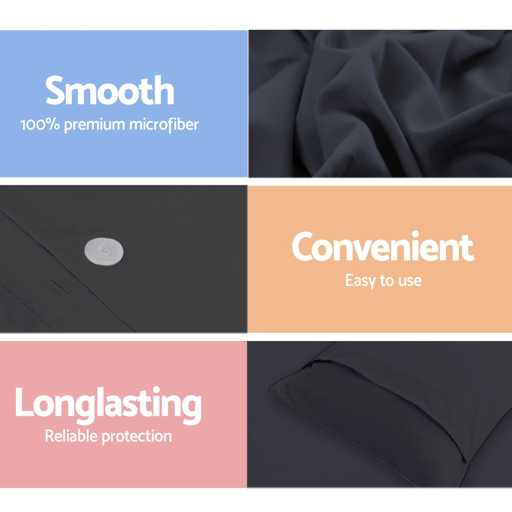 Quilt Cover Set Classic Black Super King