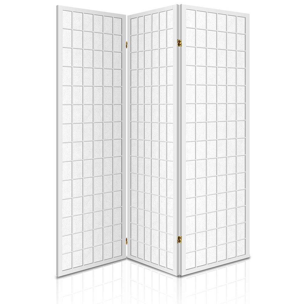 3 Panel Room Divider Screen 131x179cm White