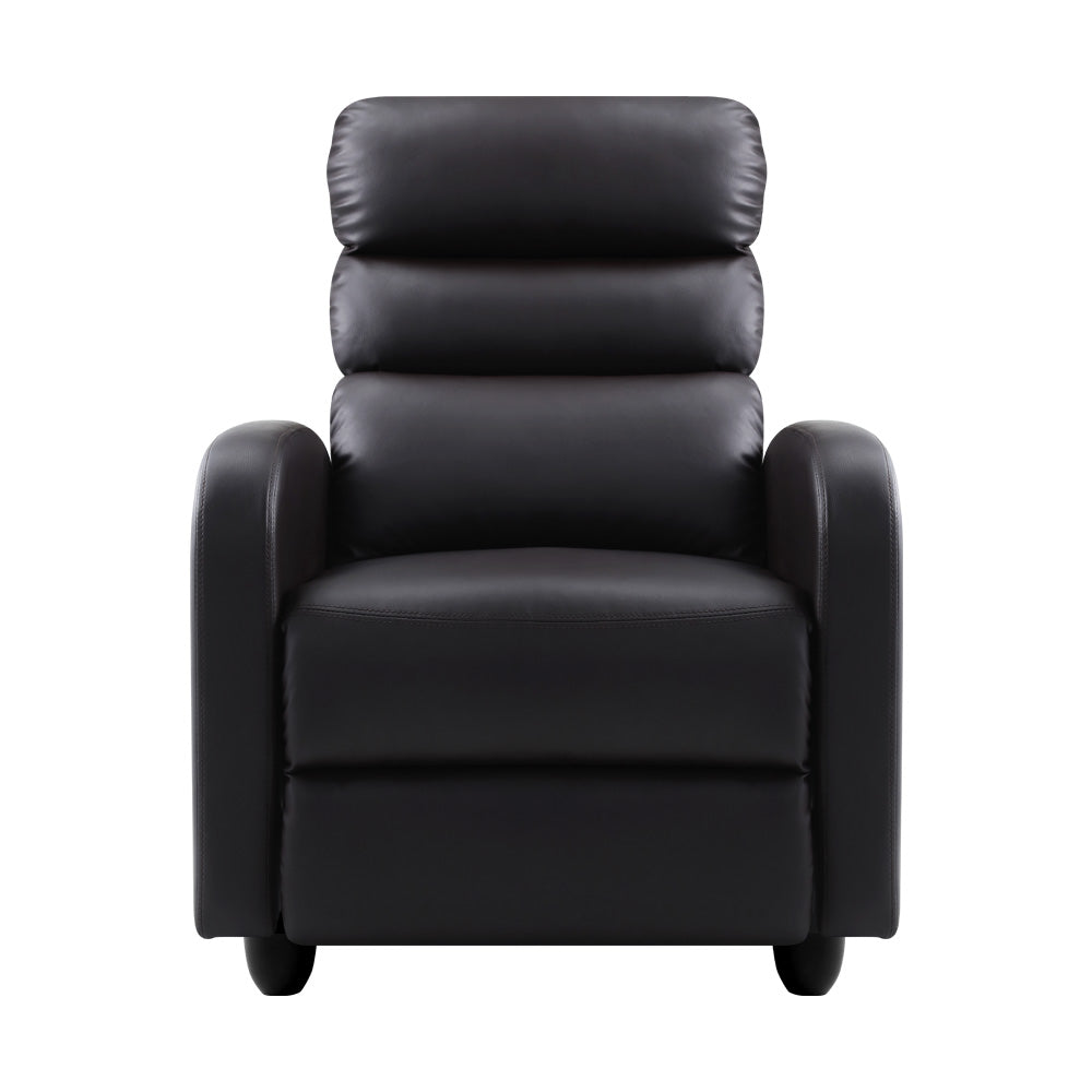 Recliner Armchair Brown Faux Leather Bolivia