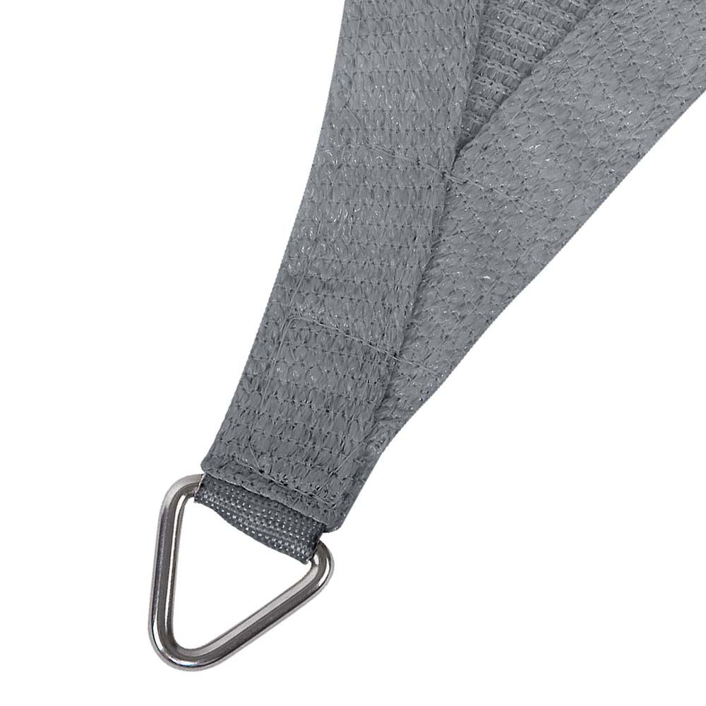 Shade Sail 6x6m Rectangle 280GSM 98% Grey Shade Cloth