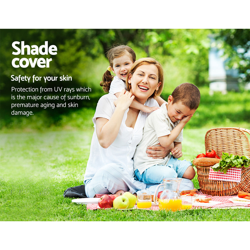 Shade Sail 6x6m Rectangle 185GSM 95% Sand Shade Cloth