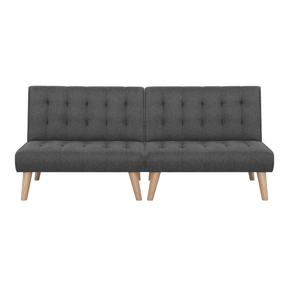 2x Sofa Bed Couch Single Seater Fabric Grey