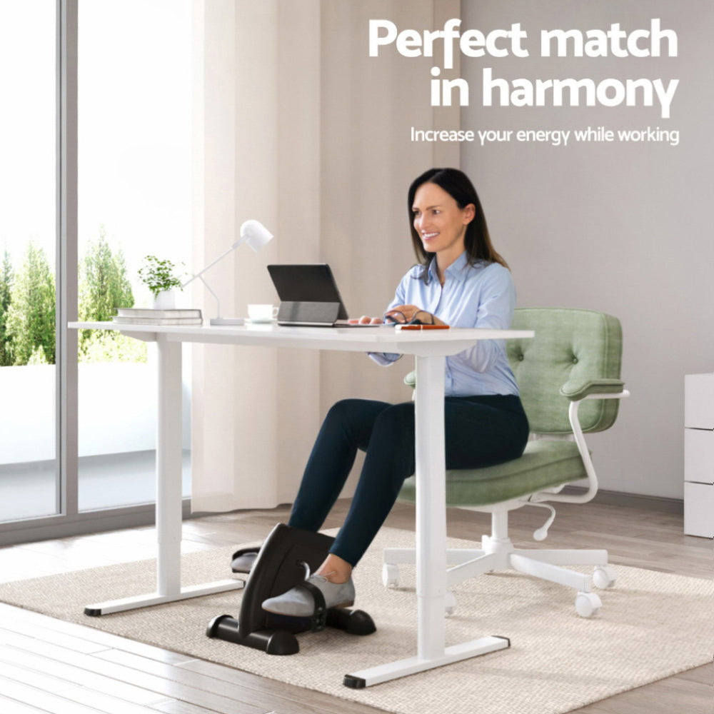 120cm Electric Standing Desk with Mini Peal Exercise Bike Home Office