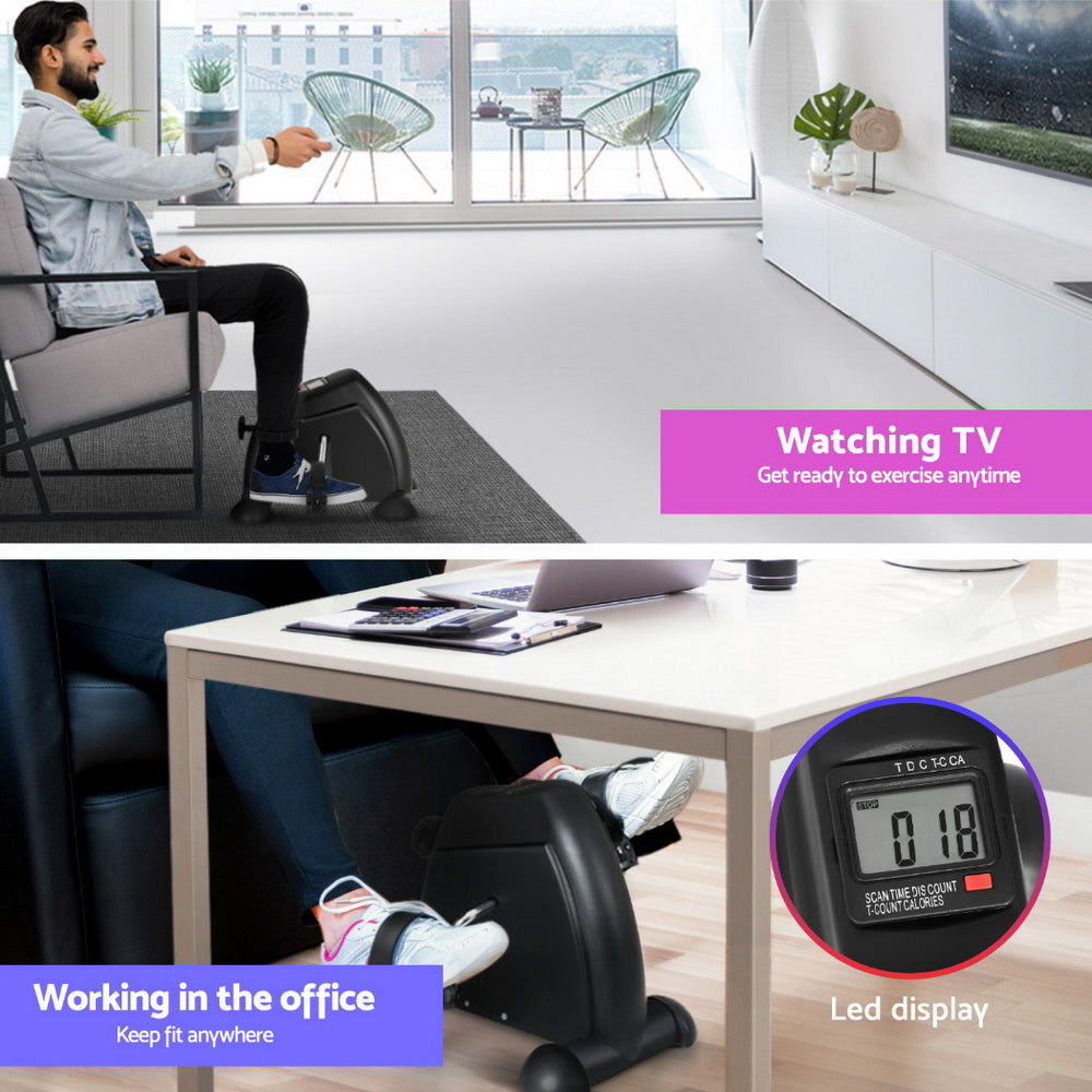 120cm Electric Standing Desk with Mini Peal Exercise Bike Home Office