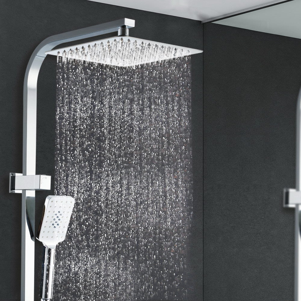 10 Rain Shower Head Set Handheld Square High Pressure Chrome
