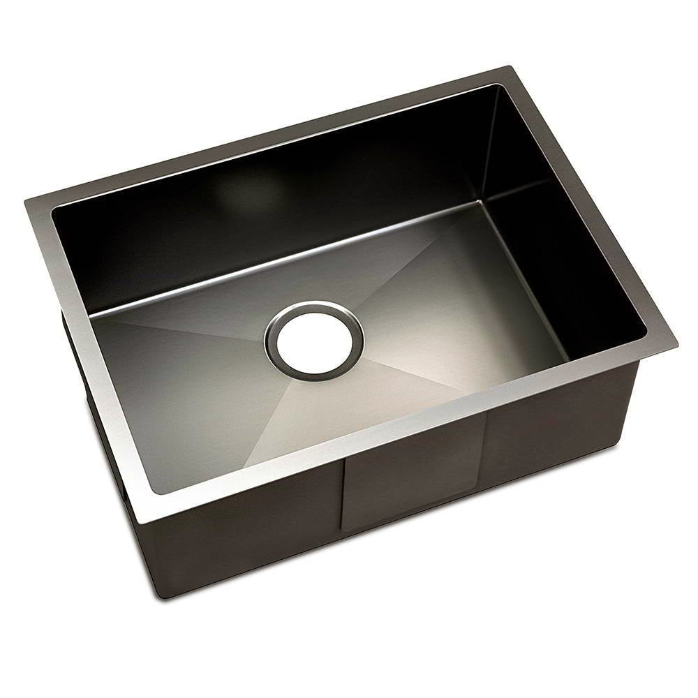 Kitchen Sink 60X45CM Stainless Steel Basin Single Bowl Black