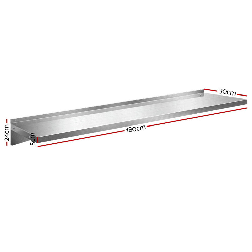 1800mm Stainless Steel Kitchen Wall Shelf Mounted Rack