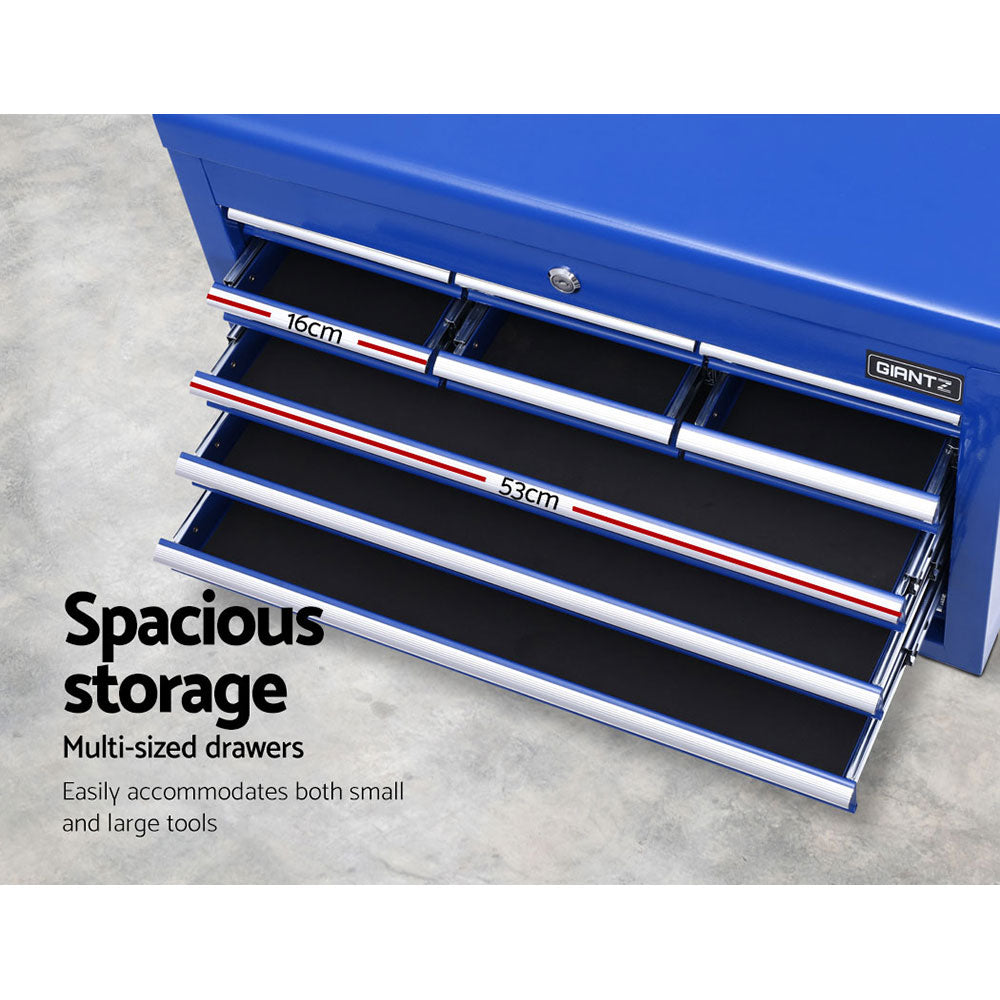 10 Drawer Tool Box Cabinet Chest Toolbox Storage Garage Organiser Blue
