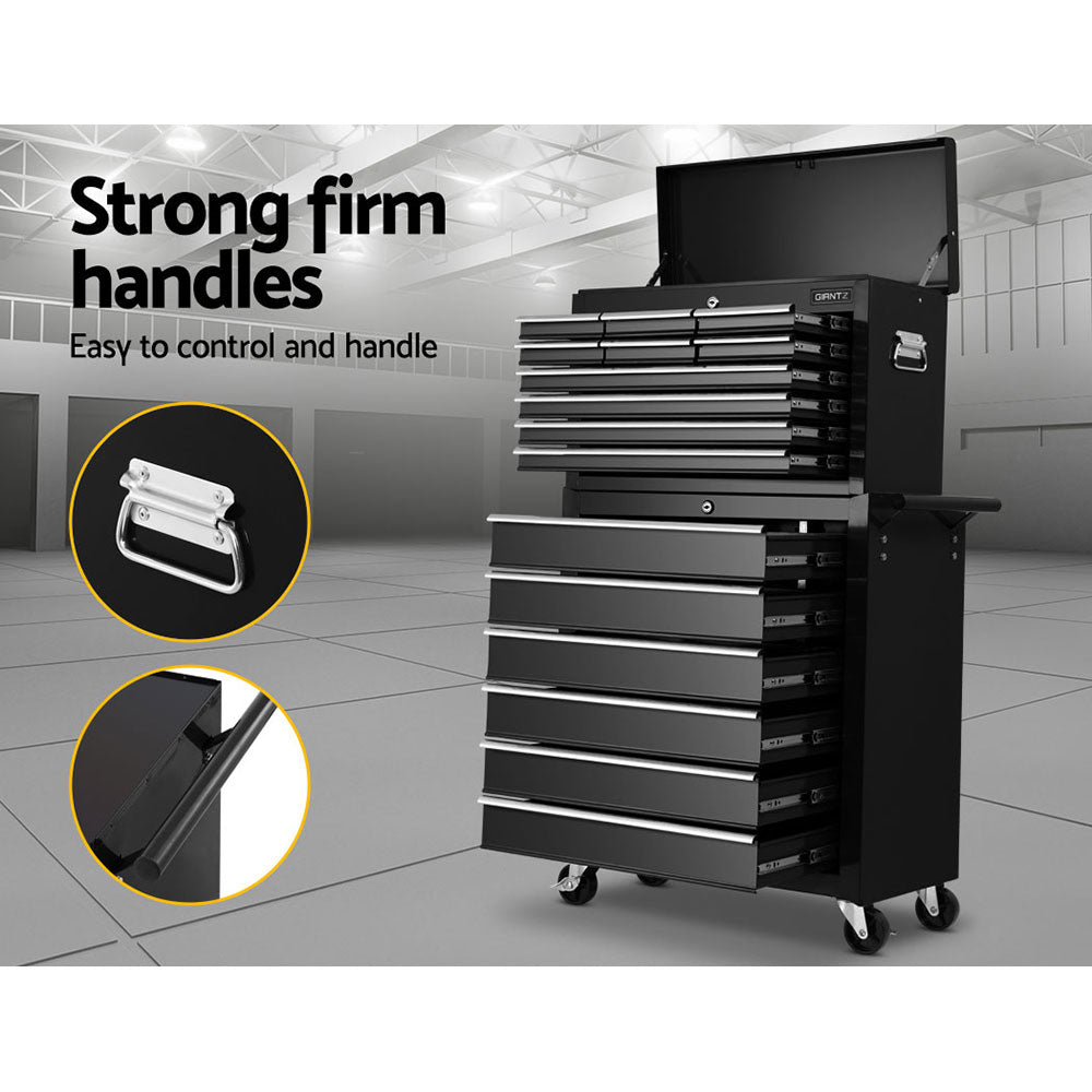 16 Drawer Tool Box Cabinet Chest Trolley Toolbox Garage Storage Box