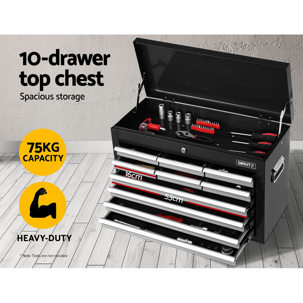 17 Drawer Tool Box Cabinet Chest Trolley Toolbox Garage Storage Box Grey