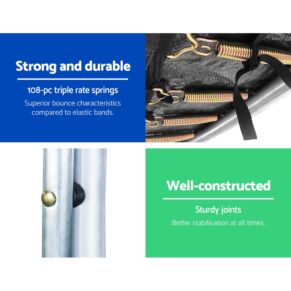 16FT Trampoline for Kids w/ Ladder Enclosure Safety Net Rebounder Colors