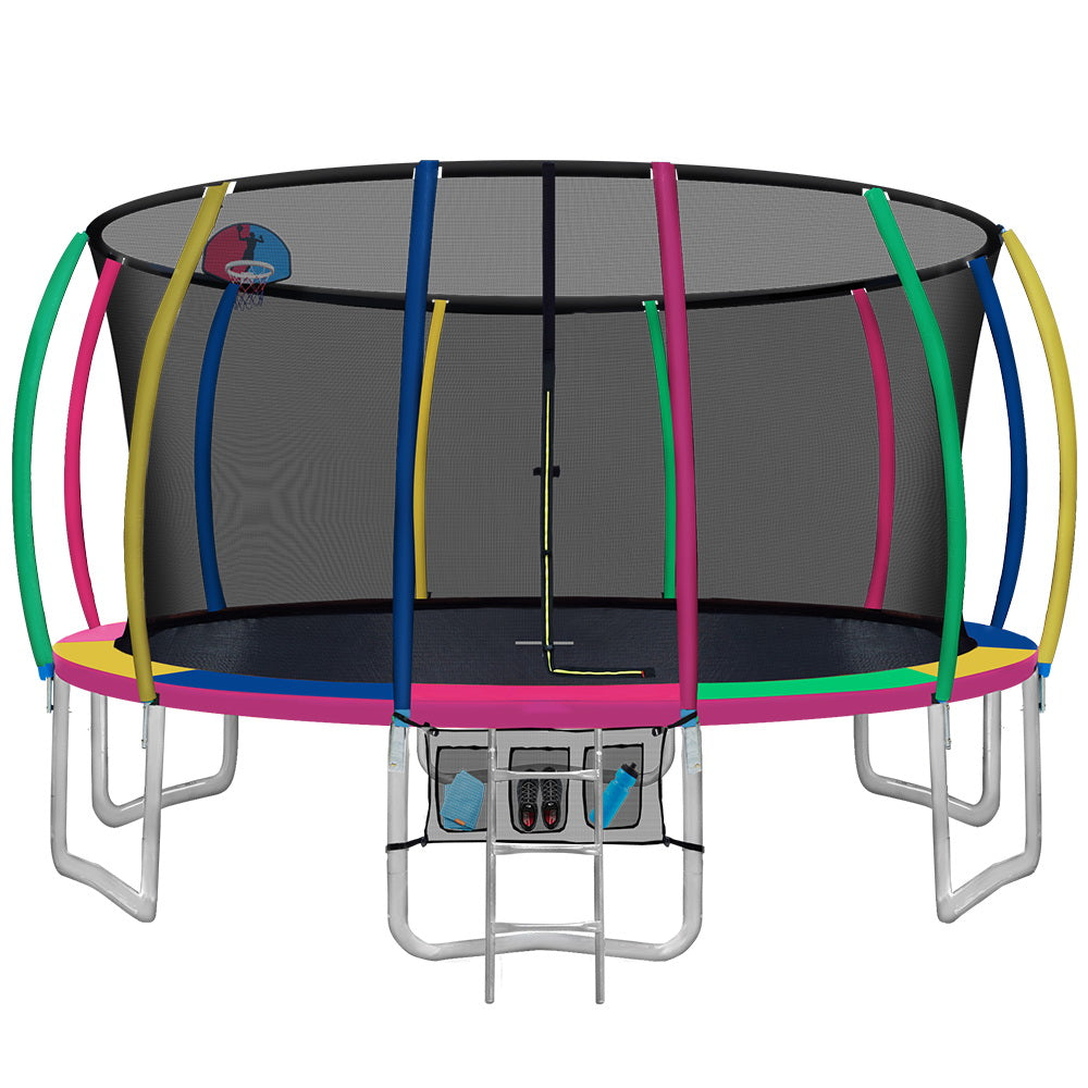 16FT Trampoline for Kids w/ Ladder Enclosure Safety Net Rebounder Colors