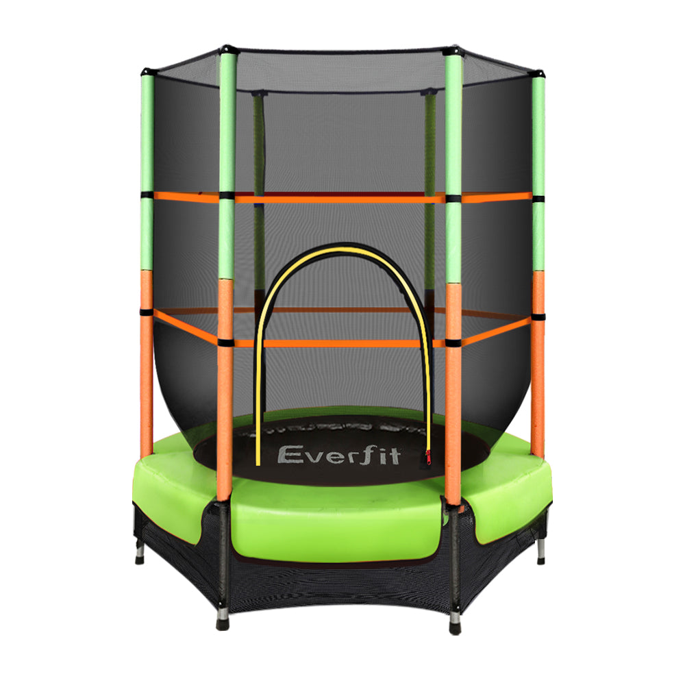 4.5FT Trampoline for Kids Trampoline w/ Enclosure Safety Net Rebounder Gift Green