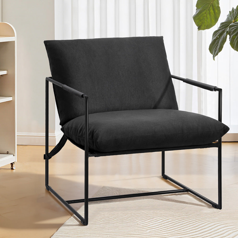 Armchair Lounge Chair Sling Black