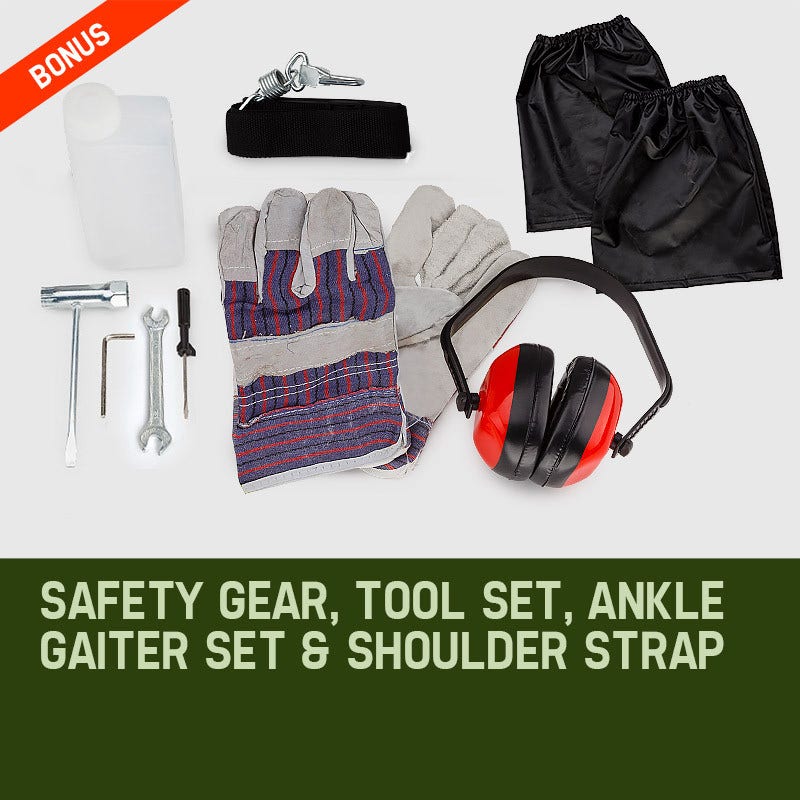 BAUMR-AG 65cc 7in1 Long Reach Garden Multi-tool, Pole Saw, Hedge & Line Trimmer, Brush Cutter, 12 Tree Trimming Pruning Chainsaw Bar, 2 Extension Shafts