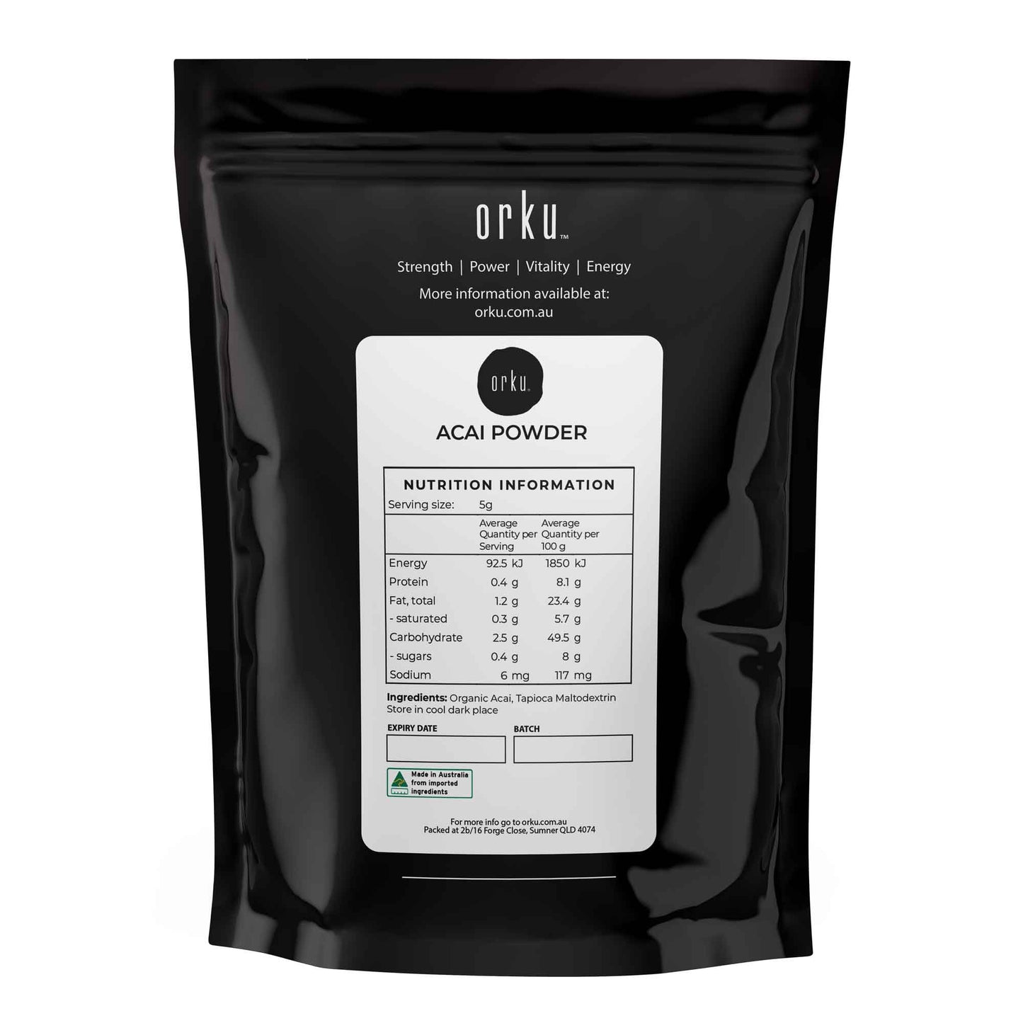 100g Acai Powder 100 percent Organic - Superfood Amazon Berries