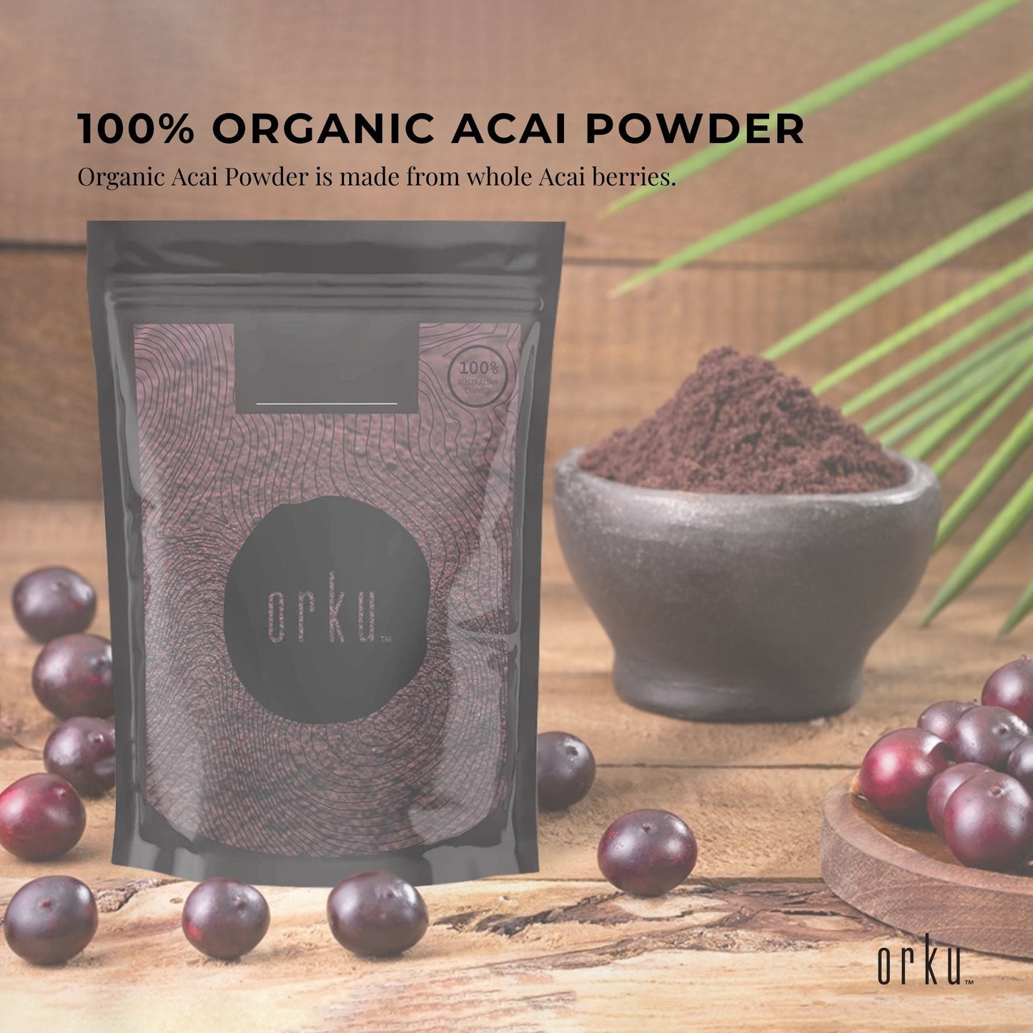 100g Acai Powder 100 percent Organic - Superfood Amazon Berries
