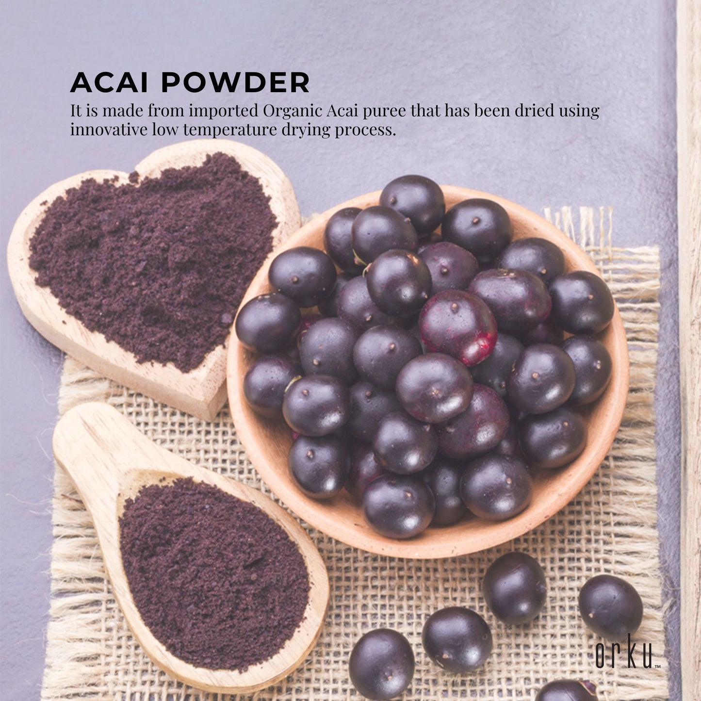 100g Acai Powder 100 percent Organic - Superfood Amazon Berries
