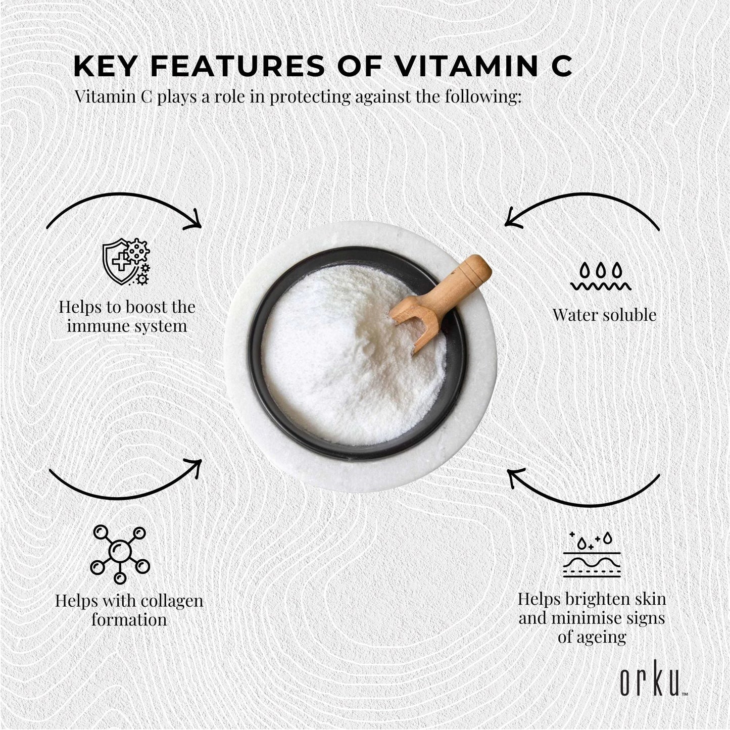 1.3Kg Vitamin C Powder in Tub Pure L-Ascorbic Acid - USP Grade Non-GMO