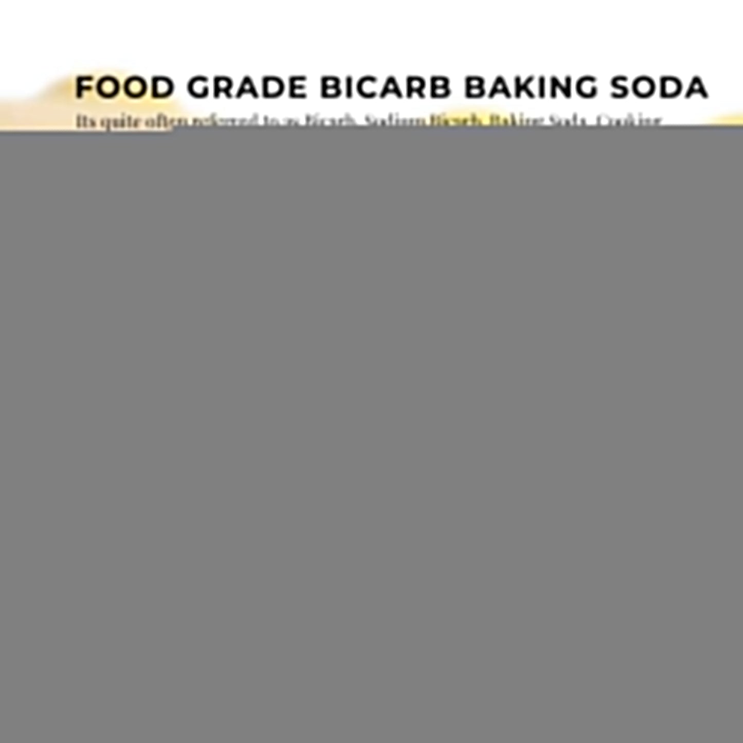 1Kg Sodium Bicarbonate - Food Grade Bicarb Baking Soda Hydrogen Carbonate Powder
