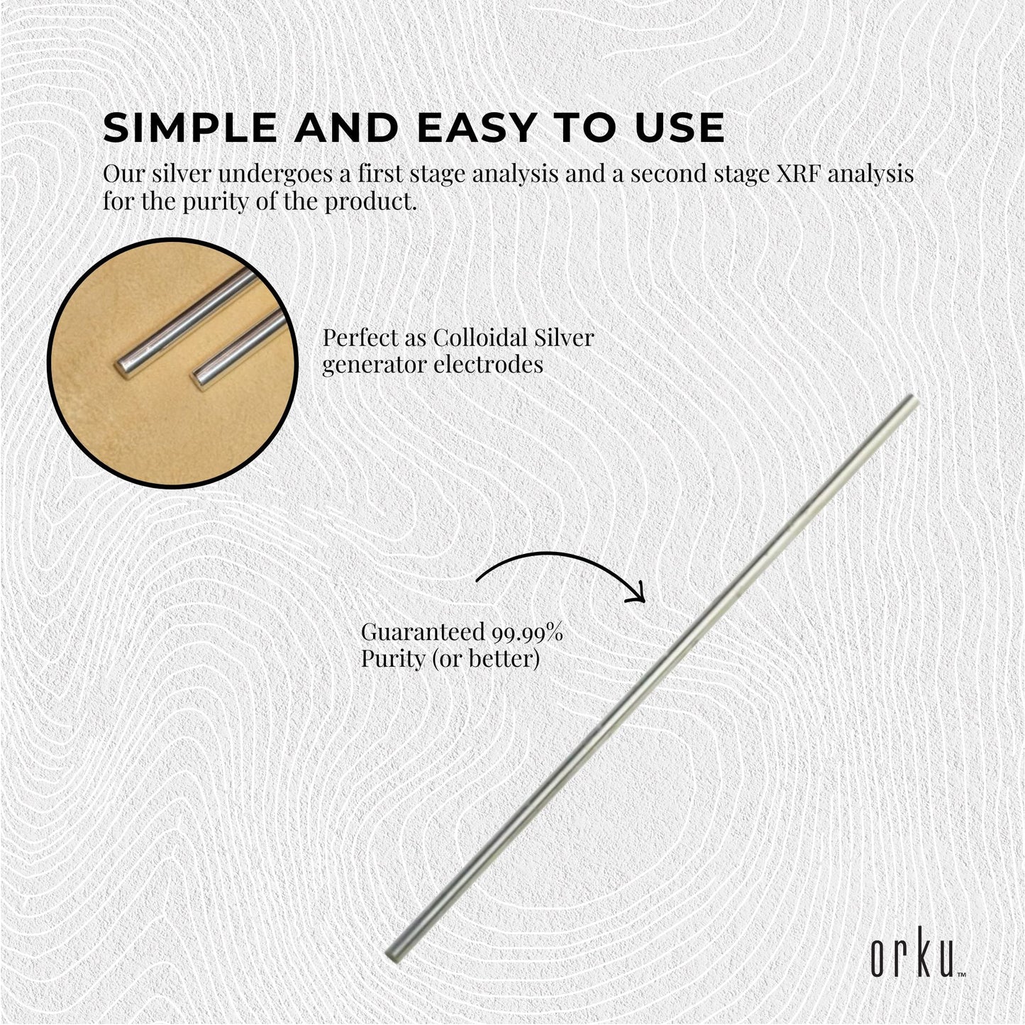 1x 8inch Silver Rods 18 Gauge 99.99 percent High Purity Fine Soft Wire Colloidal Electrode