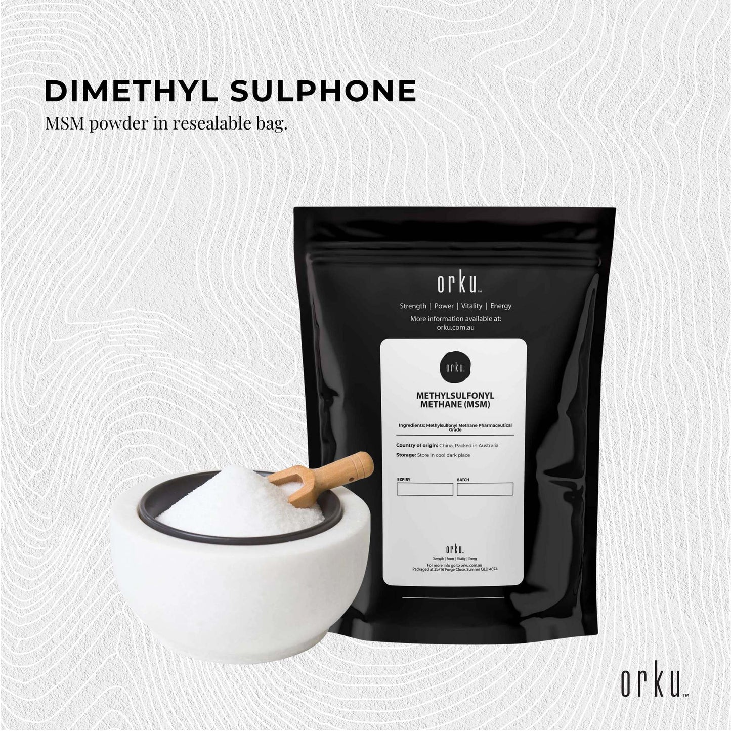 100g MSM Powder or Crystals - 99 percent Pure Methylsulfonylmethane Dimethyl Sulfone