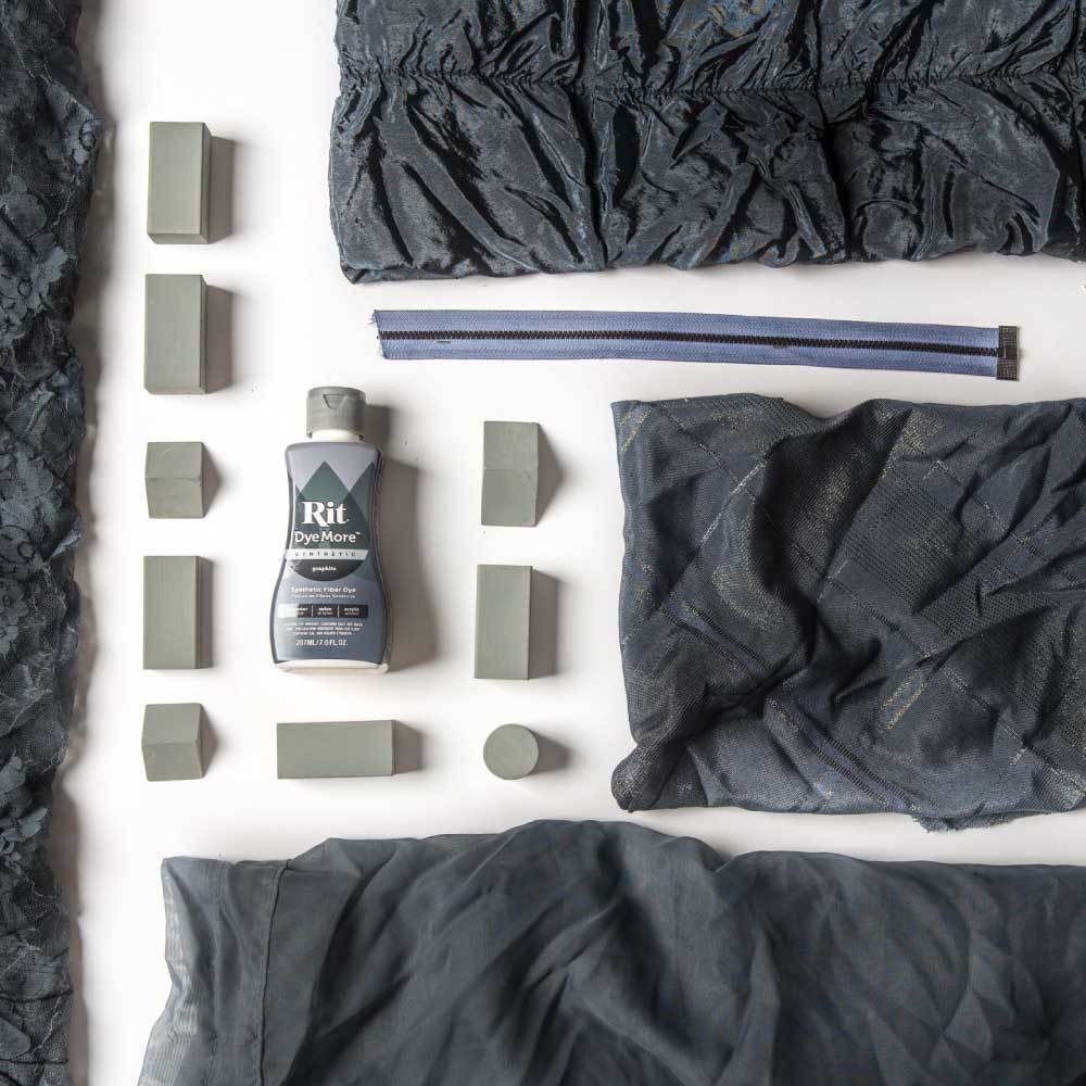 207ml Graphite Charcoal Fabric Dye Synthetic Clothes Rit Liquid Polyester Nylon