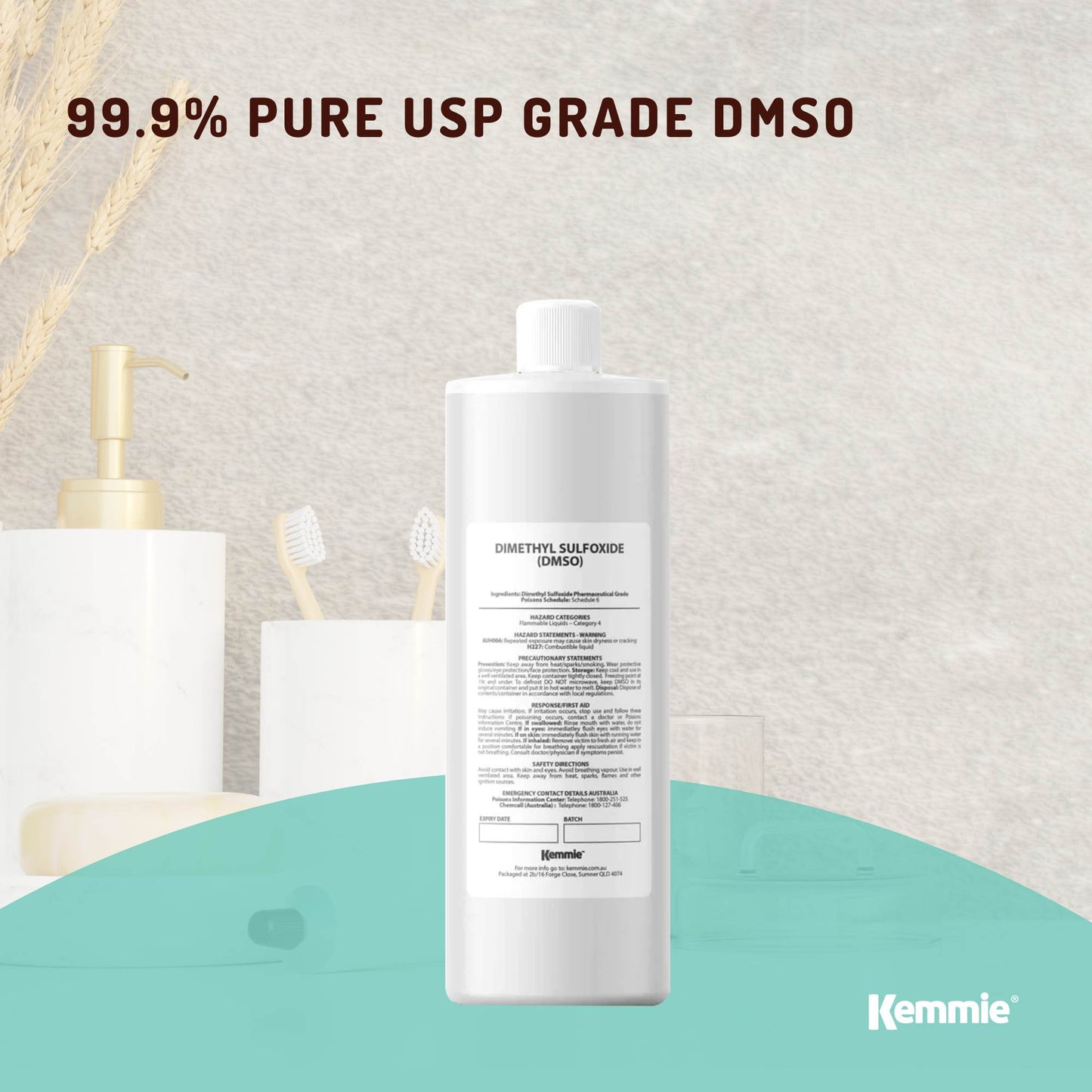 1L DMSO Liquid 99.9% Pure Pharmaceutical Dimethyl Sulfoxide Grade Solvent Bulk