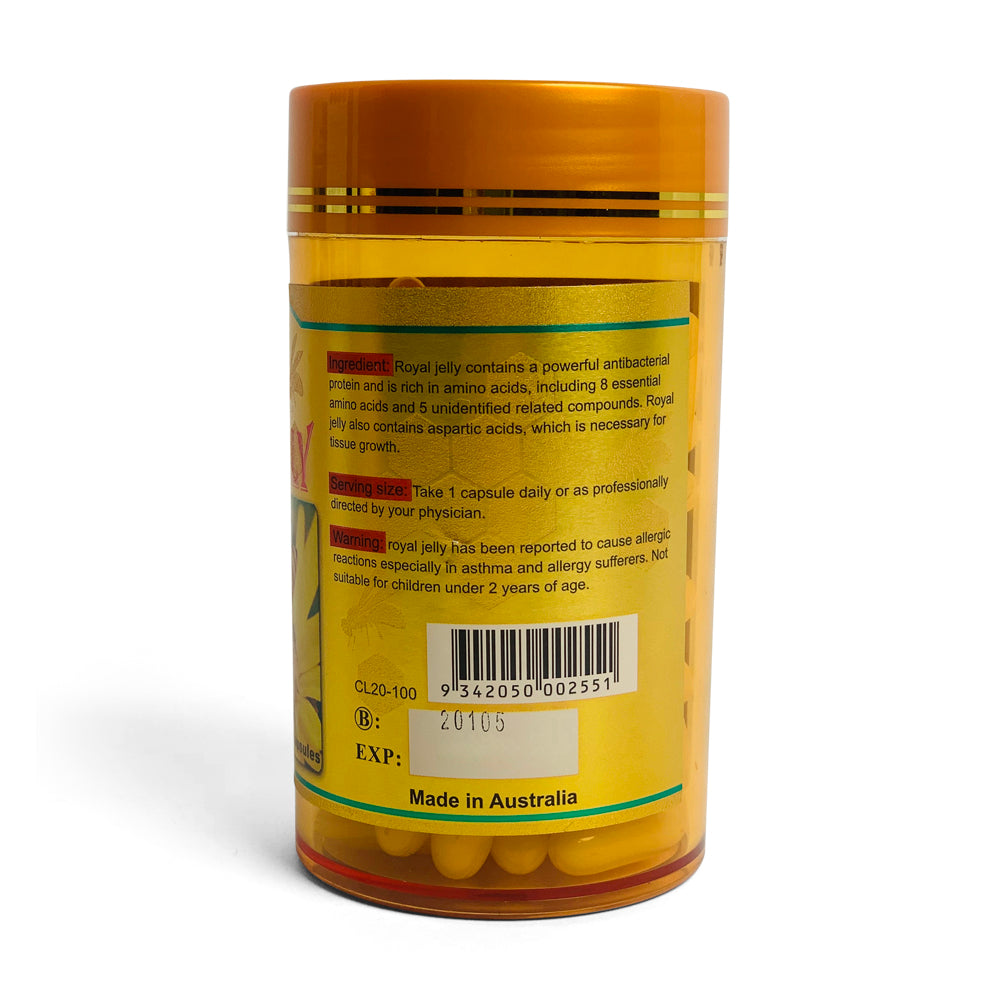100x 1450mg Royal Bee Jelly Capsules Costar 100 percent Pure