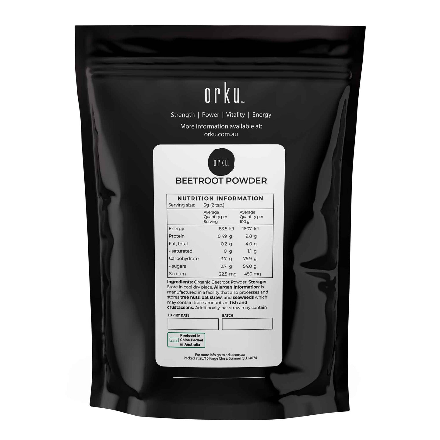 2Kg Organic Beetroot Powder Superfood Beet Root Supplement Beta Vulgaris