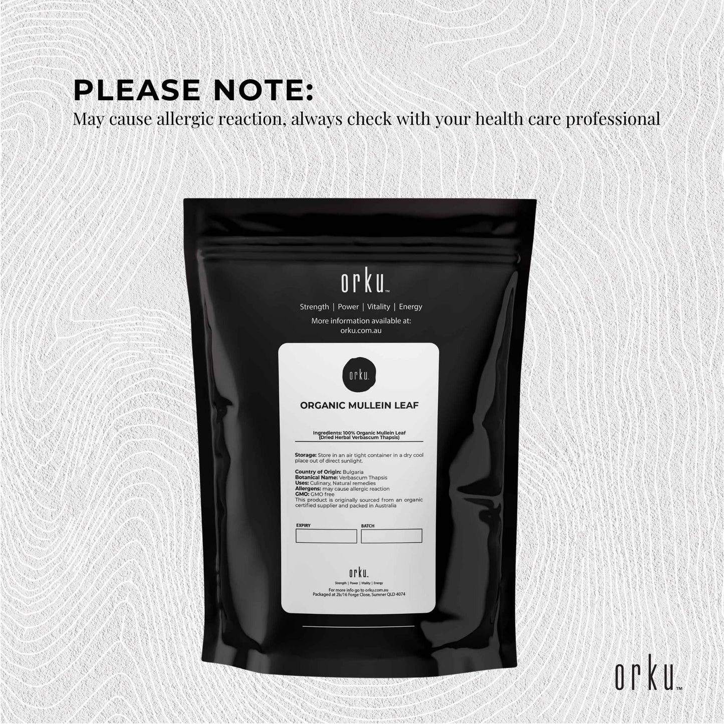 200g Organic Mullein Leaf - Dried Herbal Verbascum Thapsis