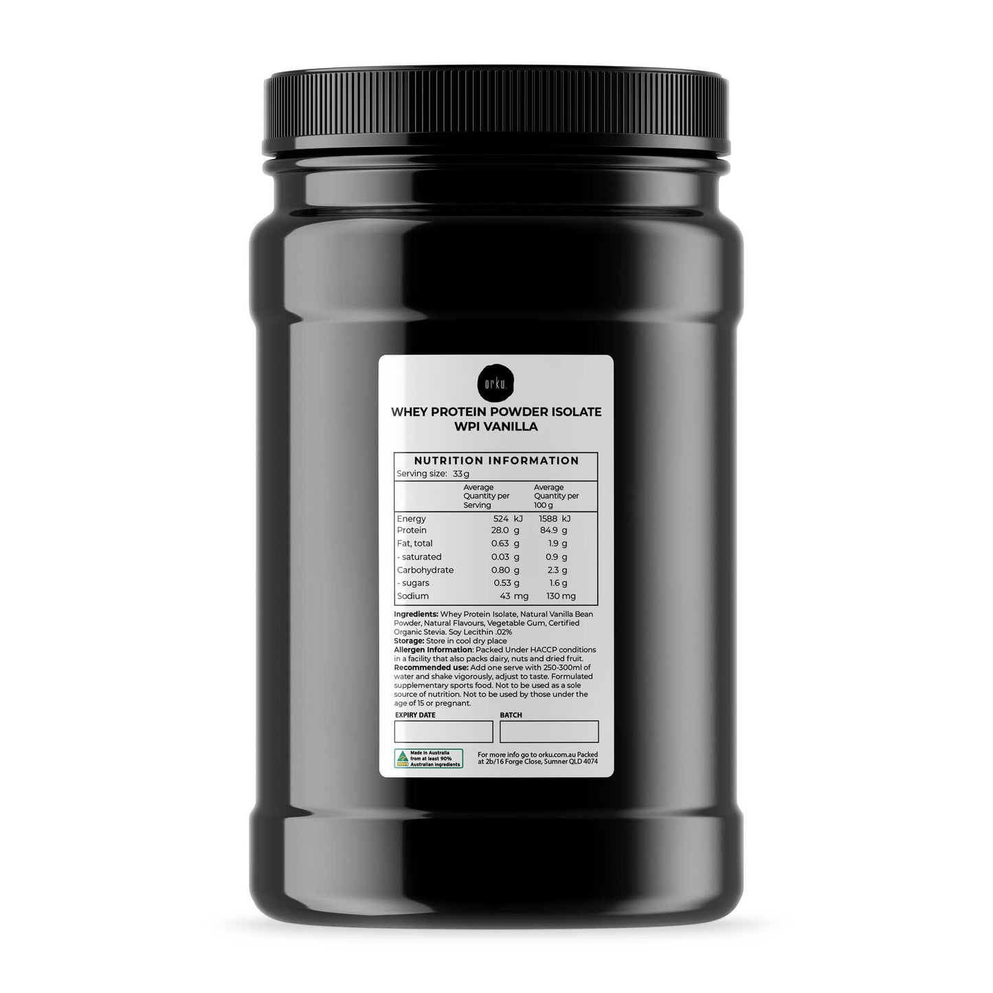 1Kg Whey Protein Isolate Powder ¨C Vanilla WPI Jar | Sports Food