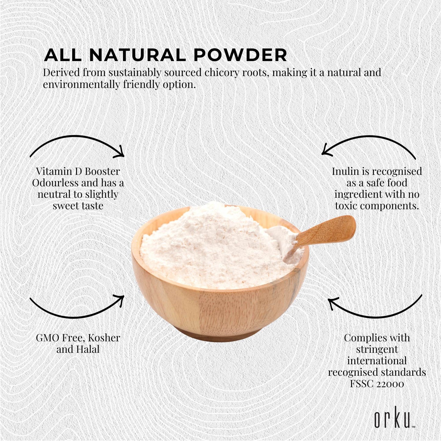 100g Chicory Root Inulin Powder - Unflavoured Natural Prebiotic Fibre