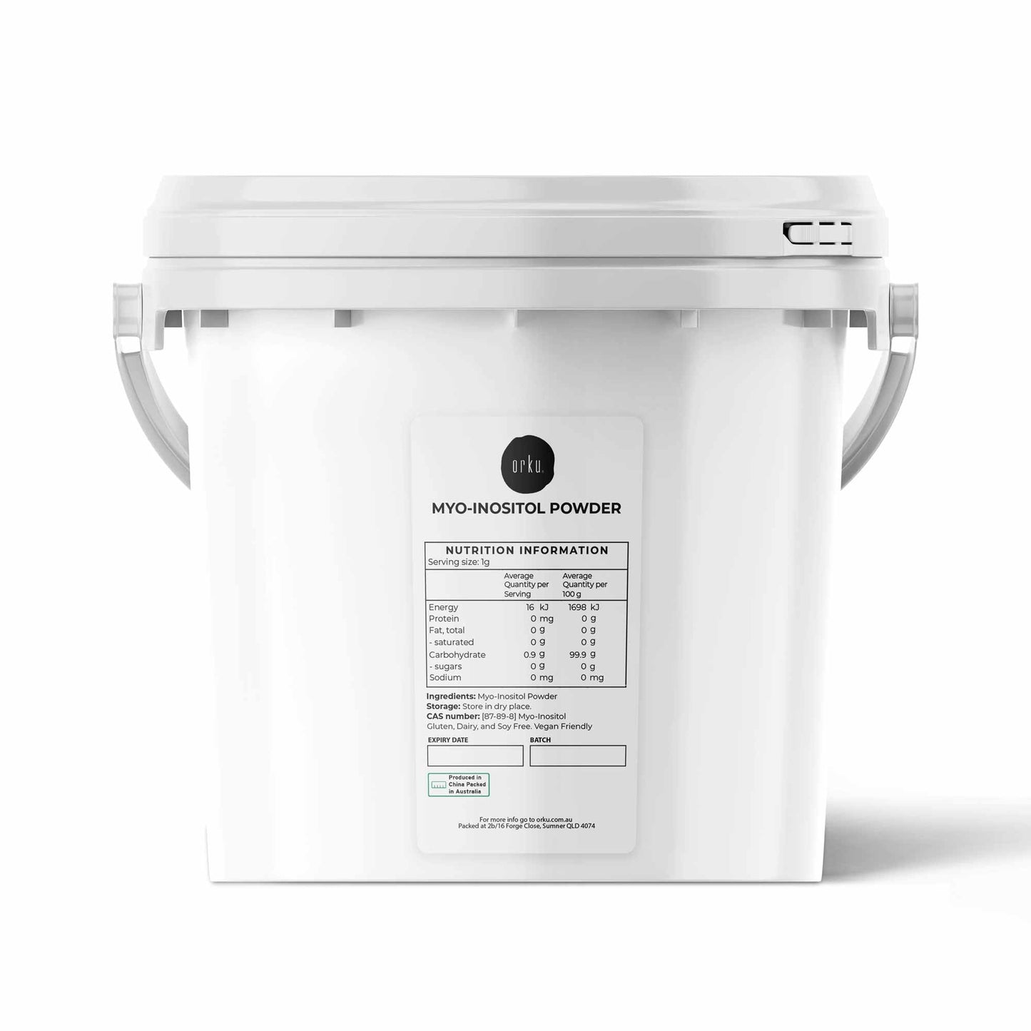 3.5Kg Myo Inositol Powder Tub - USP Grade High Purity Unflavoured