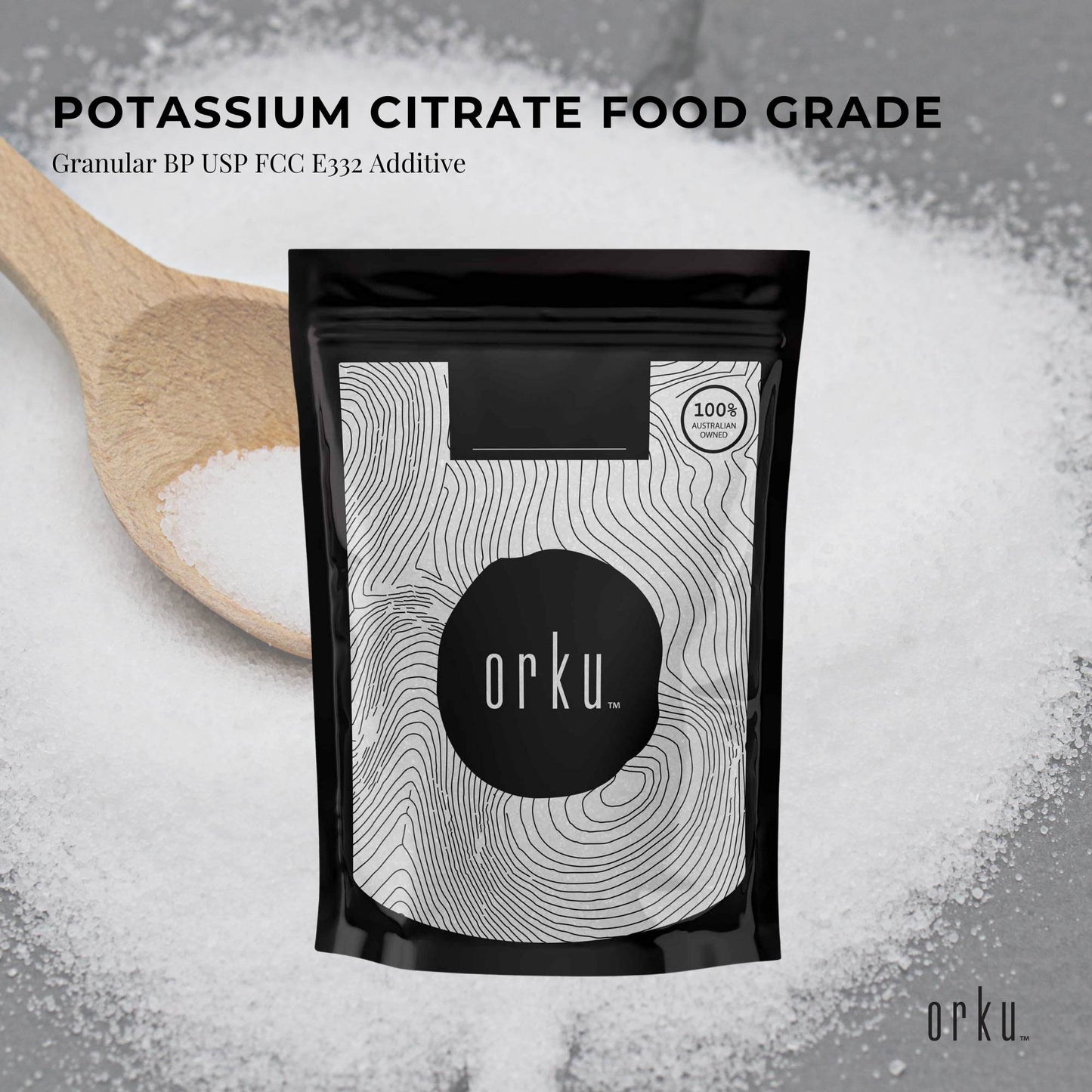 100g Potassium Citrate Food Grade - Granular BP USP FCC E332 Additive