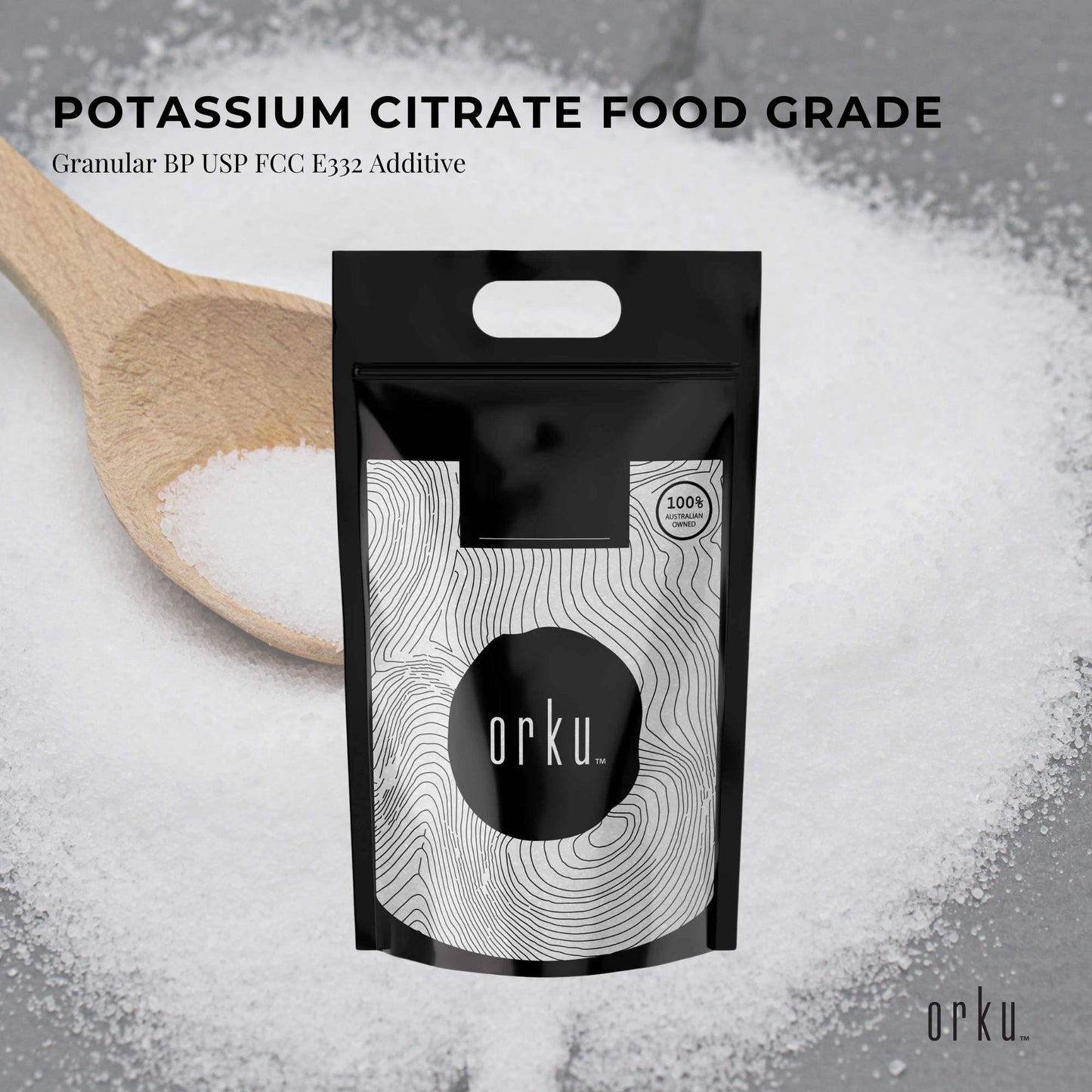 10Kg Potassium Citrate Food Grade - Granular BP USP FCC E332 Additive