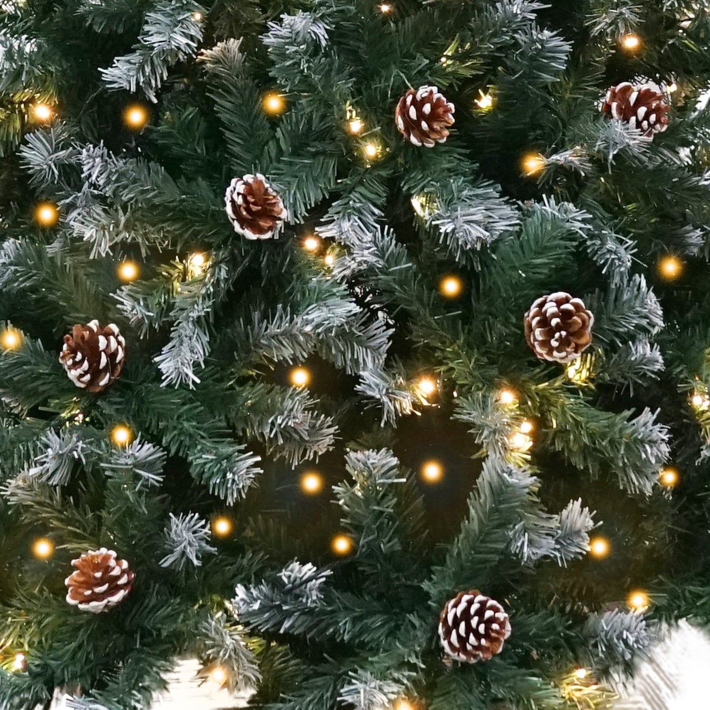 1.2m Pre Lit LED Christmas Tree Decor with Pine Cones Xmas Decorations