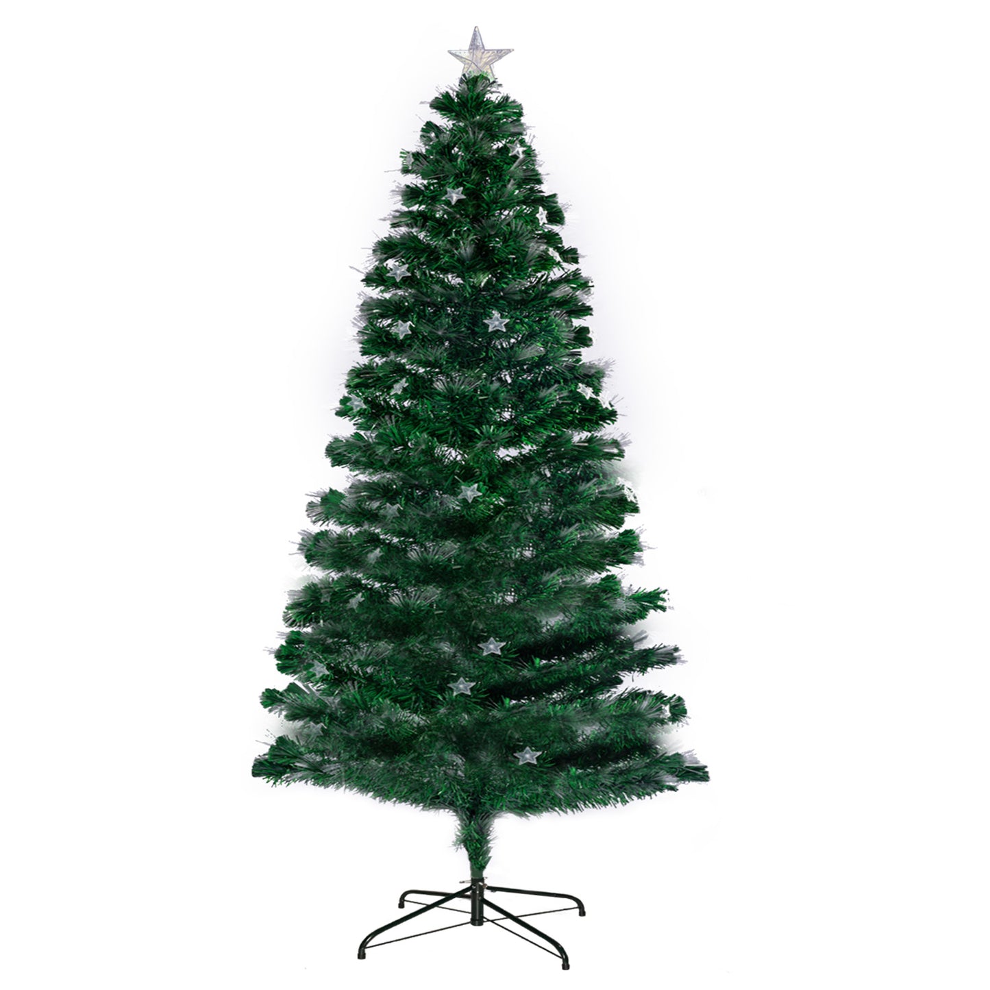 1.2m Enchanted Pre Lit Fibre Optic Christmas Tree Stars Xmas Decor