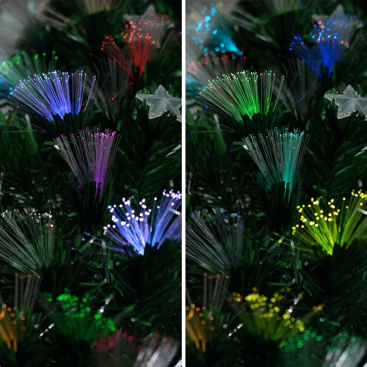 1.2m Enchanted Pre Lit Fibre Optic Christmas Tree Stars Xmas Decor
