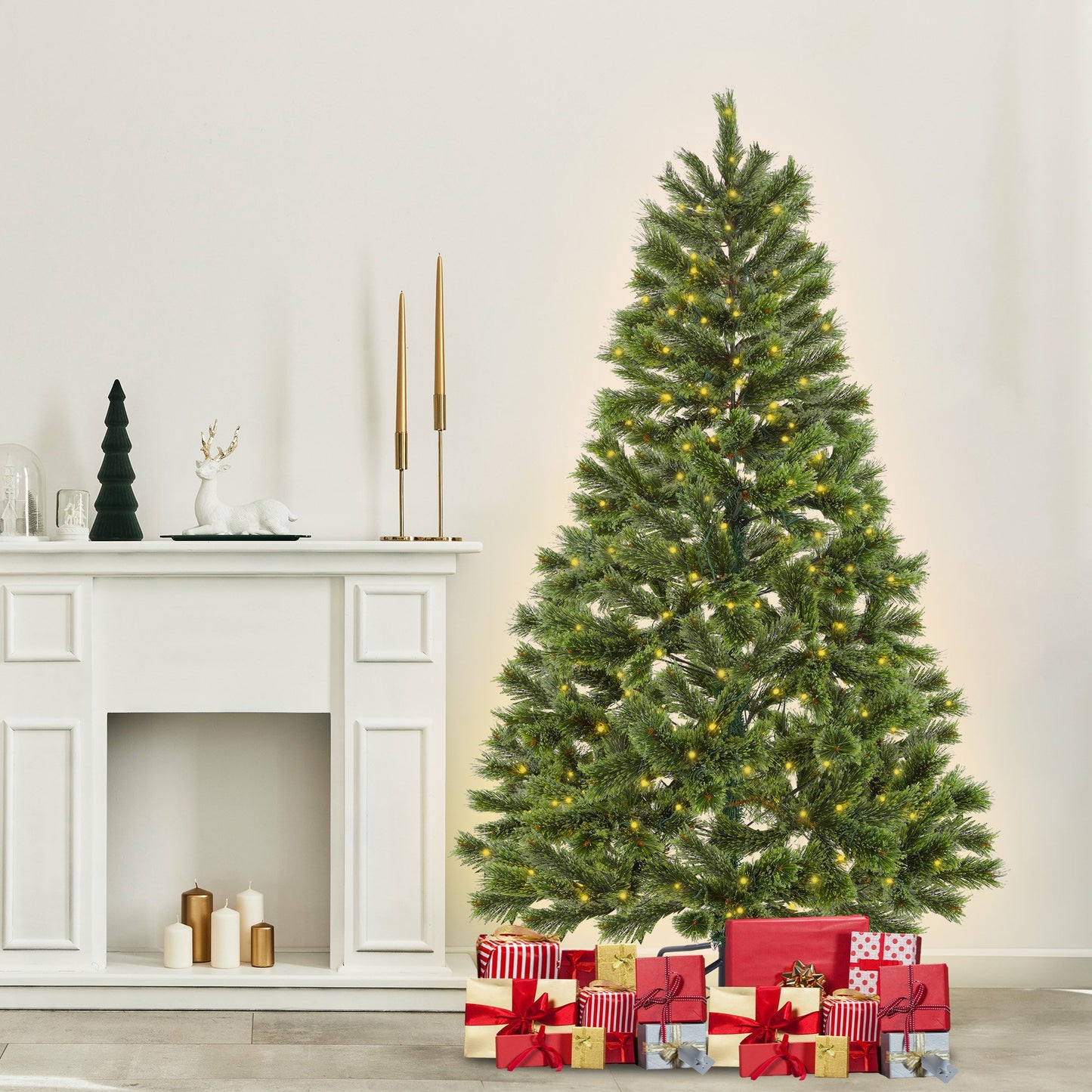 1.2m Prelit Lumina Pine Christmas Tree With 150 Led Lights