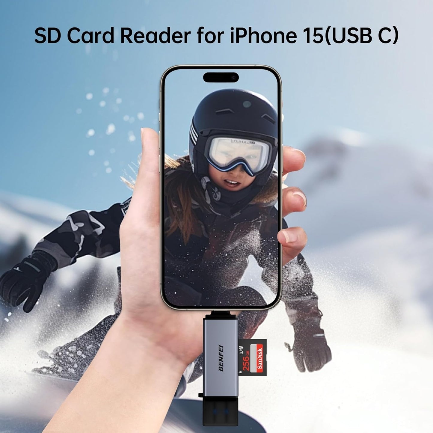 BENFEI SD Card Reader, USB C to SD Micro SD Card Memory Card Adapter