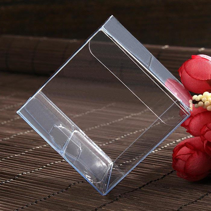 100 Pack of 10cm Square Cube PVC Box - Product Showcase Clear Plastic Shop Display Storage Packaging Box