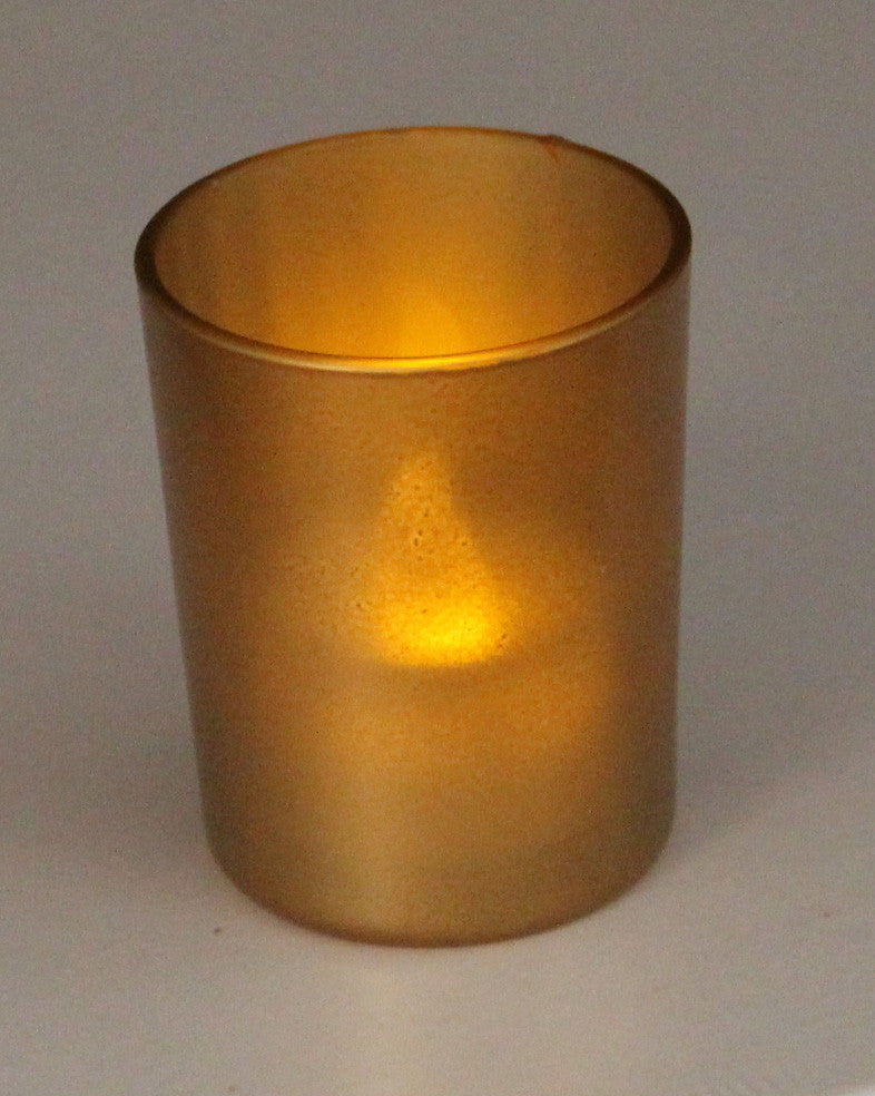 10 Pack Matt Gold Glass Votive Candle Holders Table Centreoieces Xmas Wedding Anniversary Event Recption Party Function or Home Decor
